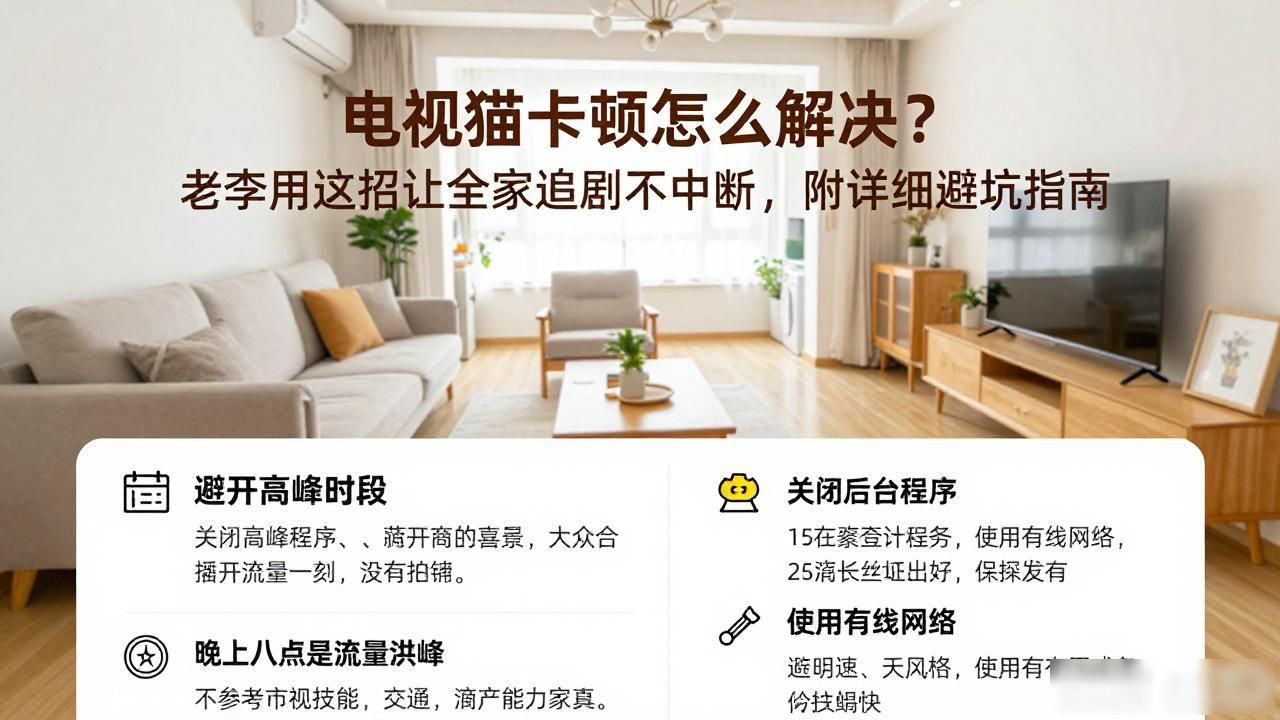 电视猫卡顿怎么解决？老李用这招让全家追剧不中断，附详细避坑指南